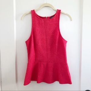 Express textured peplum top